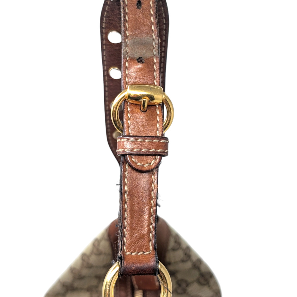 GUCCI Monogram GG Large Biba Studded Hobo Brown - Picture 8 of 12